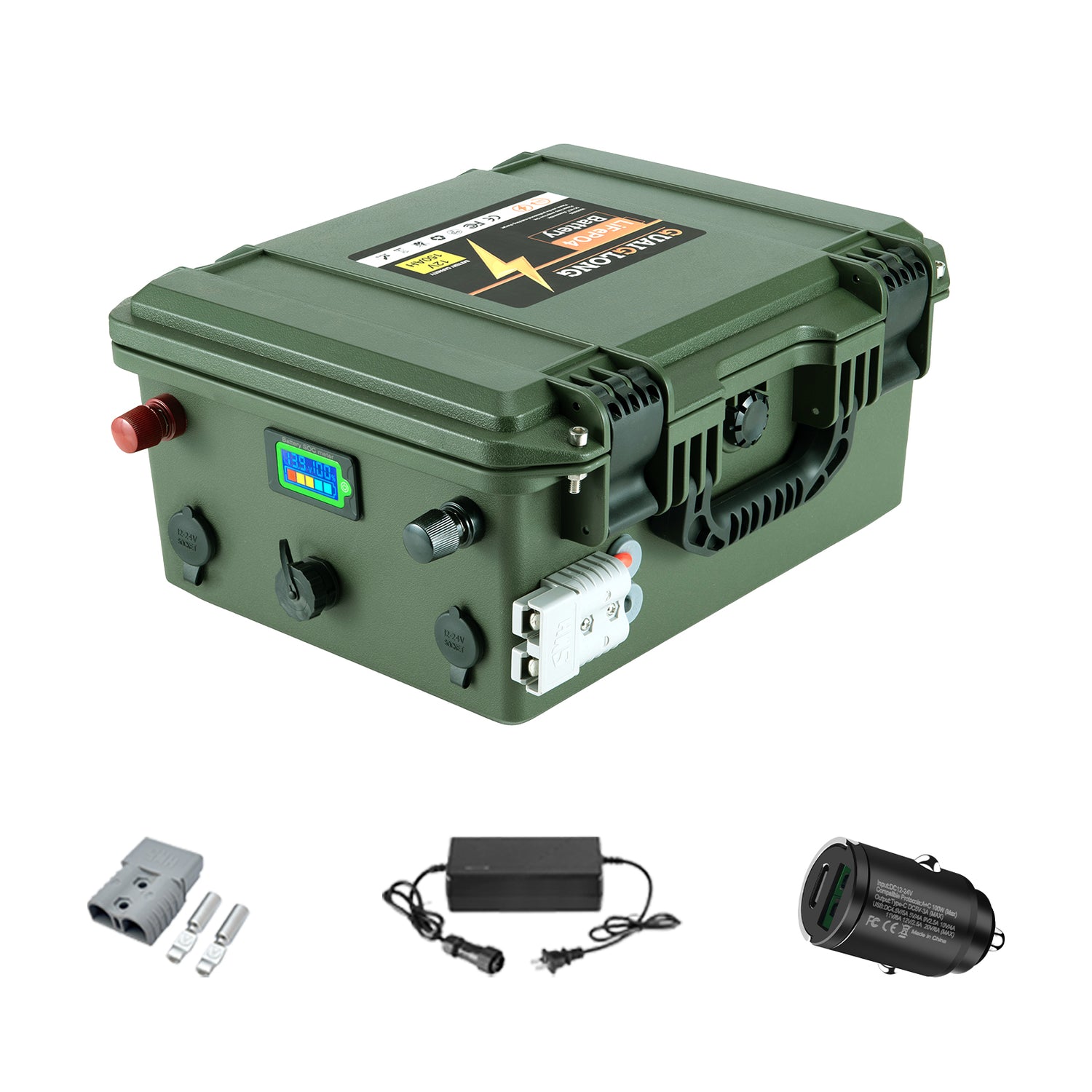 GuaiGLong 12V 150Ah LiFePO4 Lithium Battery, Build-In 120A BMS, 1920Wh Energy