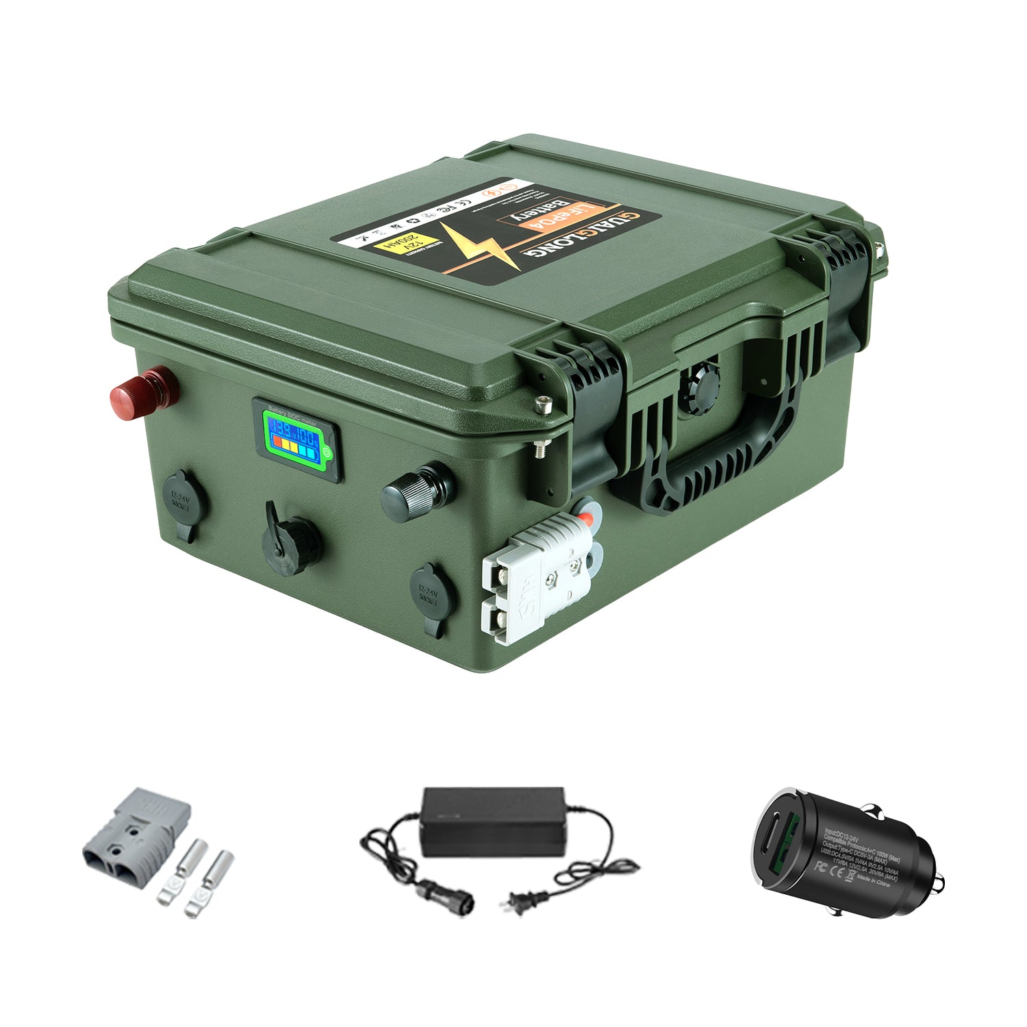 GuaiGLong 12V 200Ah LiFePO4 Lithium Battery, 150A BMS, Deep Cycle Battery