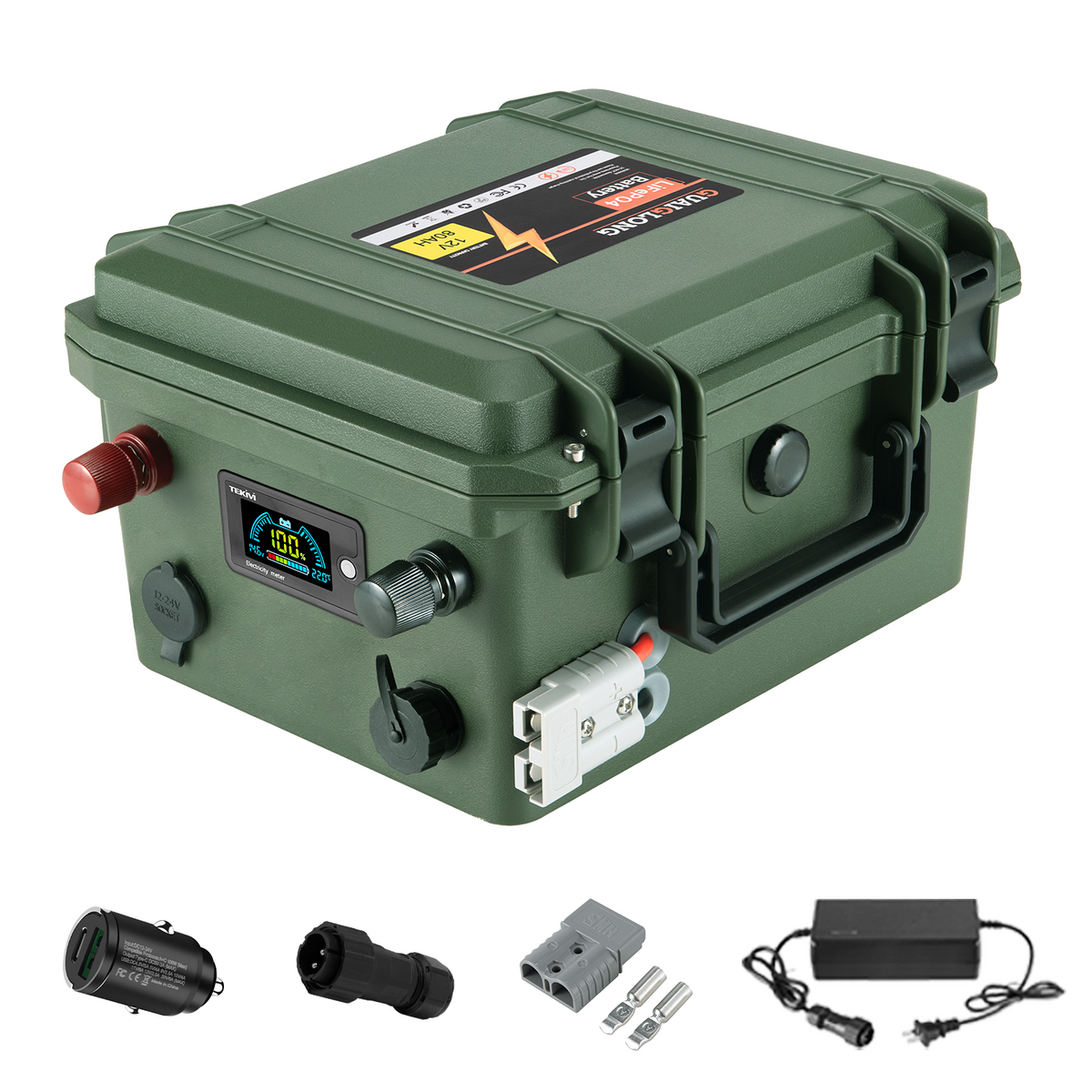 12V 80Ah Trolling Motor Battery,Upgraded 100A BMS,Max.1024Wh Energy